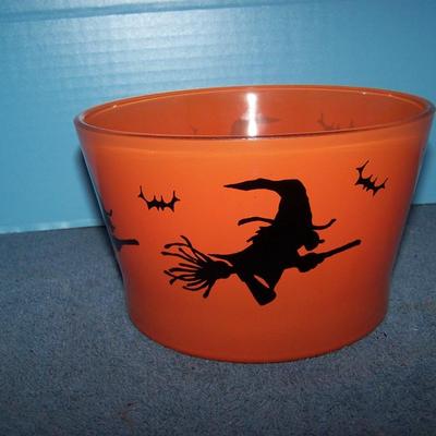 LOT 1 FABULOUS VINTAGE HAZEL ATLAS HALLOWEEN WITCH GLASS ICE BUCKET