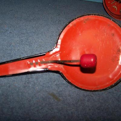 LOT 3 WONDERFUL VINTAGE TIN LITHO NOISE MAKERS