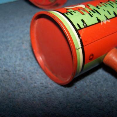 LOT 3 WONDERFUL VINTAGE TIN LITHO NOISE MAKERS