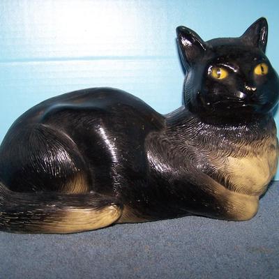 LOT 11 FAB VINTAGE HARD PLASTIC/BLOW MOLD CAT LIGHT