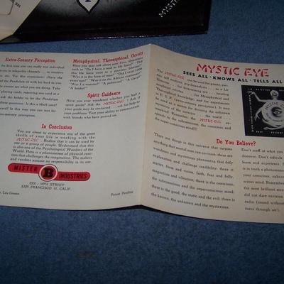 LOT 17 SPOOKTACULAR 1953 MYSTIC EYE GAME