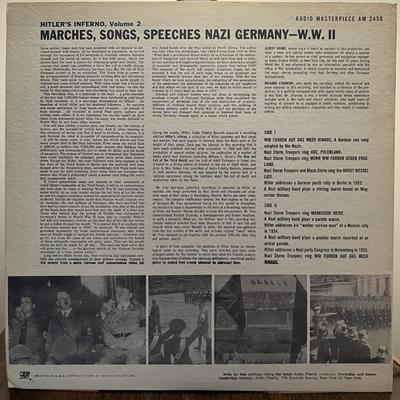 Marches, Songs, Speeches, Nazi Germany-WWII LP 33-1/3rpm in Mint Condition Vinyl Album.