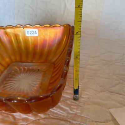 Marigold carnival glass bowl 1930’s