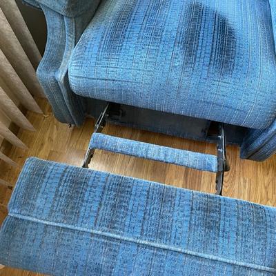 Blue recliner