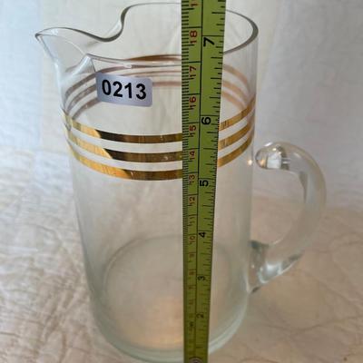 MCM pitcher with gold highlights