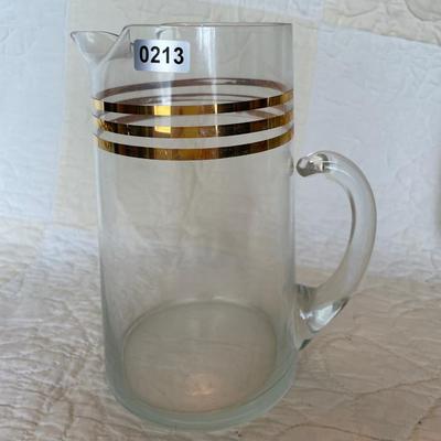 MCM pitcher with gold highlights