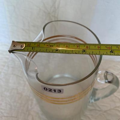 MCM pitcher with gold highlights
