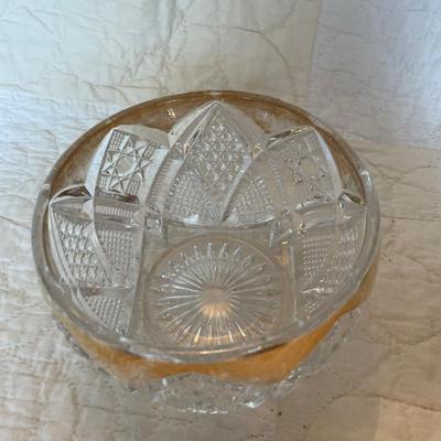Gorgeous gold trimmed covered dish