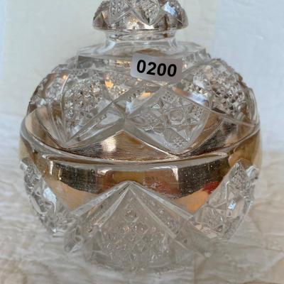 Gorgeous gold trimmed covered dish