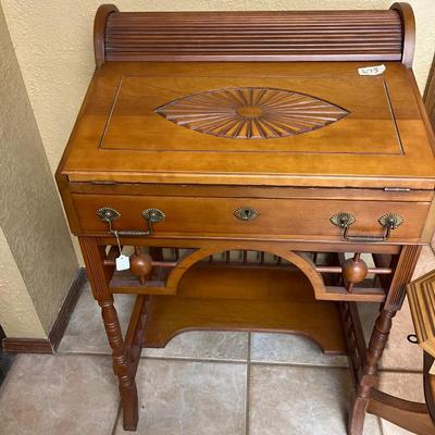 Vintage Desk chair, & Clock