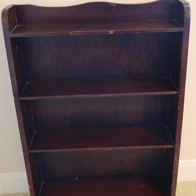 Vintage Small Solid Wood Bookshelf