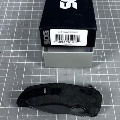 SOG Black Out Knife