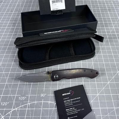 BOKER Damascus Folding Knife 