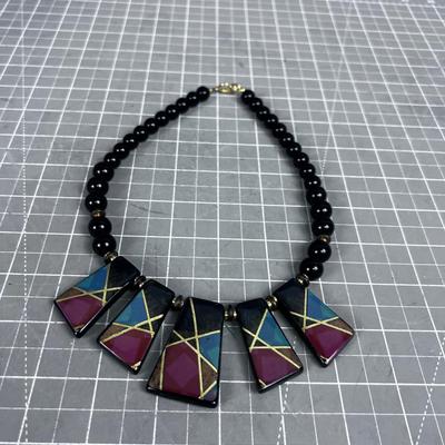  80's Designer Necklace, Awesome! Vintage 