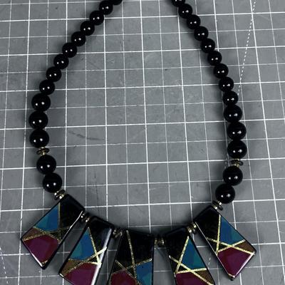  80's Designer Necklace, Awesome! Vintage 