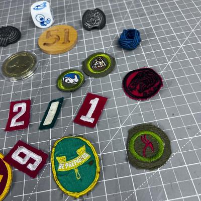 Mixed Lot of Boy Scouts; Coin, Badges, Patches Etc.