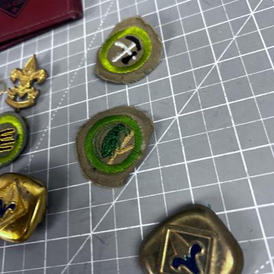 Boy Scout ITEMS; Sticker, Wallet, Pin Merit Badge. 