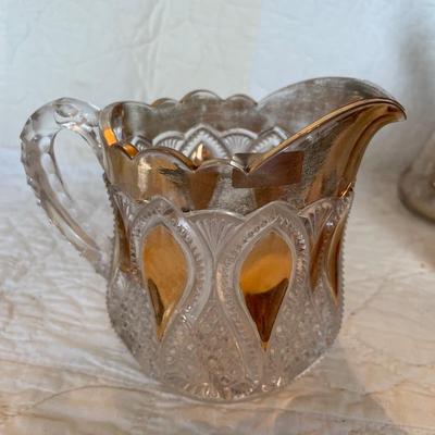 EAPG creamer loops and drops US glass co