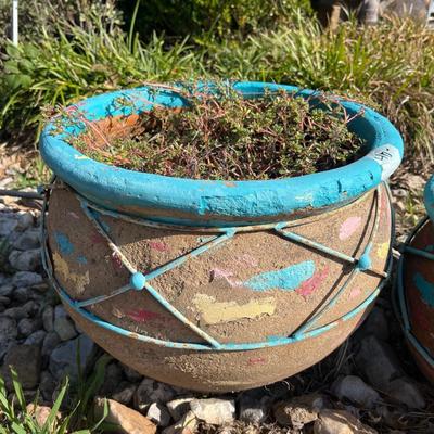 Outdoor pots and flag hanger
