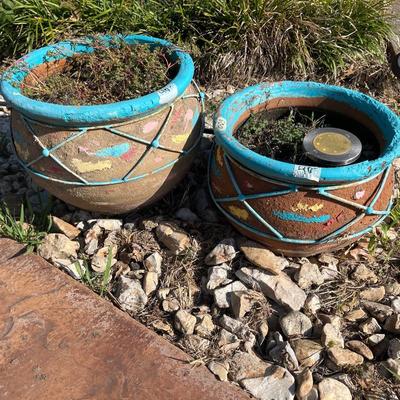 Outdoor pots and flag hanger