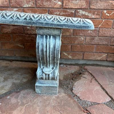 3 PIECE CHERUB CONCRETE GARDEN BENCH