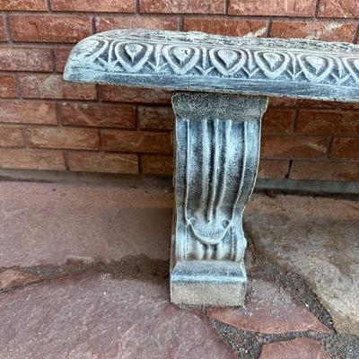 3 PIECE CHERUB CONCRETE GARDEN BENCH
