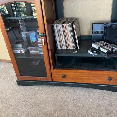 Records, CDs, cassettes, 8 Track and Cabinet