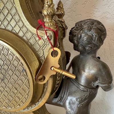 BREVETTATO ~ 3 Pc ITALIAN IMPERIAL CLOCK & MATCHING CANDELABRAS