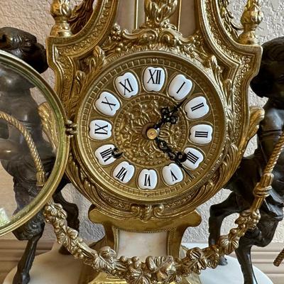 BREVETTATO ~ 3 Pc ITALIAN IMPERIAL CLOCK & MATCHING CANDELABRAS