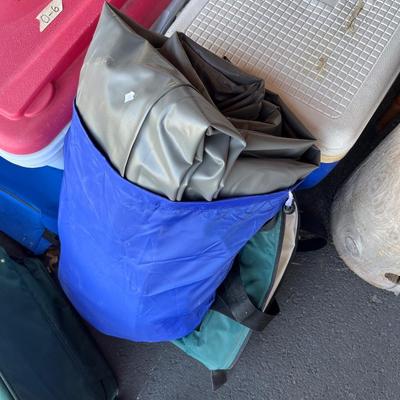 Ice chest, Blow up mattress, igloo