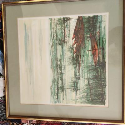 Pair of nature framed pictures
