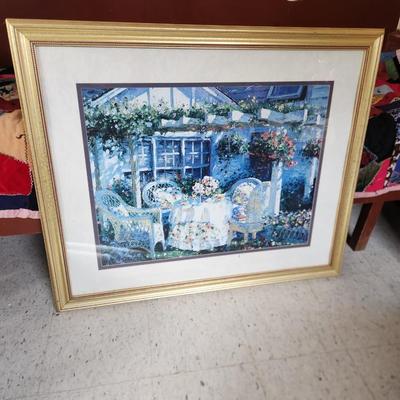 Big framed porch print