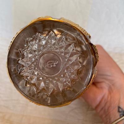 Imperial glass fire on gold cruet