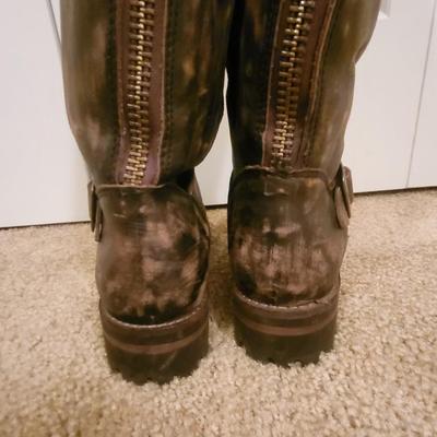 Free Bird Battle 6 Knee Length Leather Boots - $200 Value