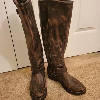 Free Bird Battle 6 Knee Length Leather Boots - $200 Value
