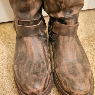 Free Bird Battle 6 Knee Length Leather Boots - $200 Value