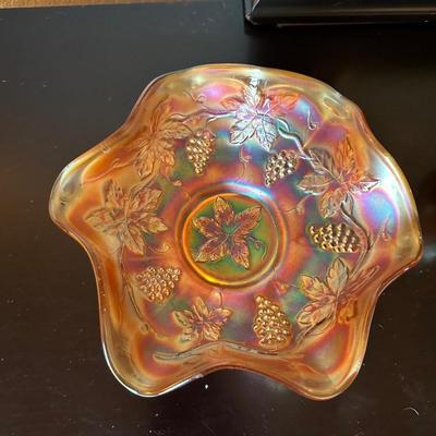 2 MARIGOLD CARNIVAL GLASS BOWLS