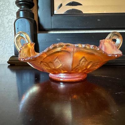 2 MARIGOLD CARNIVAL GLASS BOWLS