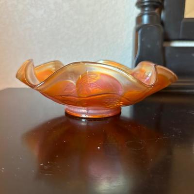 2 MARIGOLD CARNIVAL GLASS BOWLS
