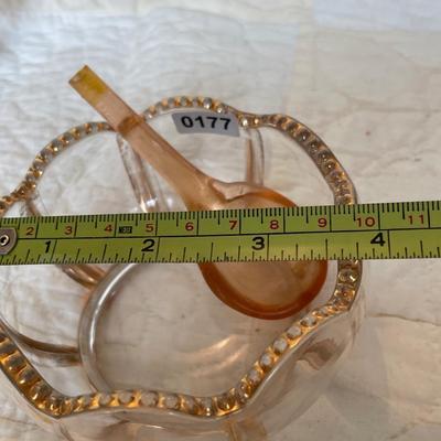 Riverside glass bowl with gold gilt