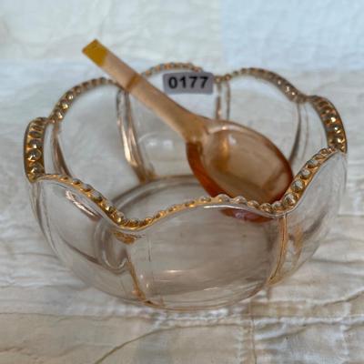 Riverside glass bowl with gold gilt