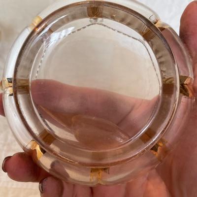 Riverside glass bowl with gold gilt