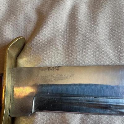PAKISTAN WOOD HANDLE FIXED BLADE KNIFE