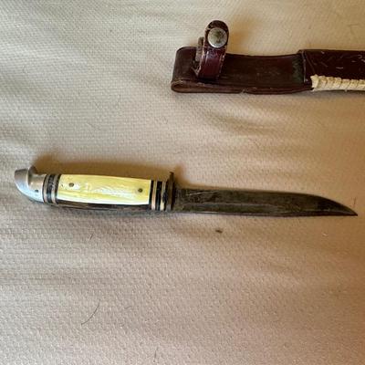 WESTERN FIXED BLADE KNIFE W/SHEATH