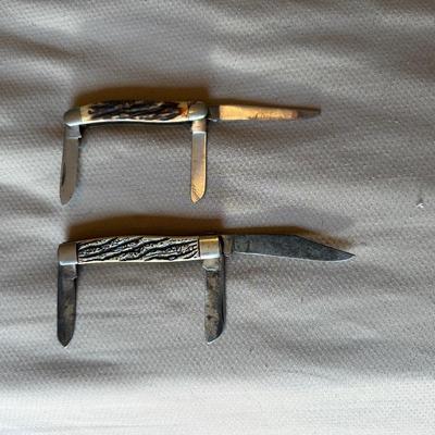 COLONIAL AND SCHRADE FOLDING POCKET KNIVES