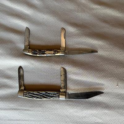 COLONIAL AND SCHRADE FOLDING POCKET KNIVES