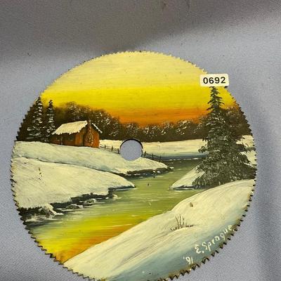 Saw blade painting