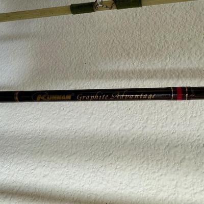 FISHING POLES AND 2 POLE TUBES