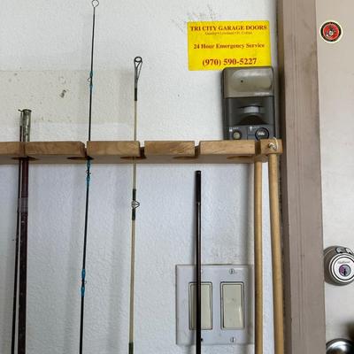 FISHING POLES AND 2 POLE TUBES