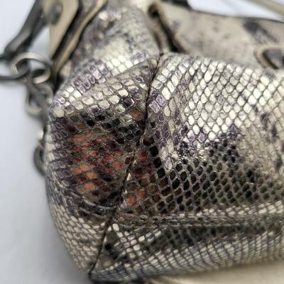 Metallic Python Snakeskin Print COACH Handbag